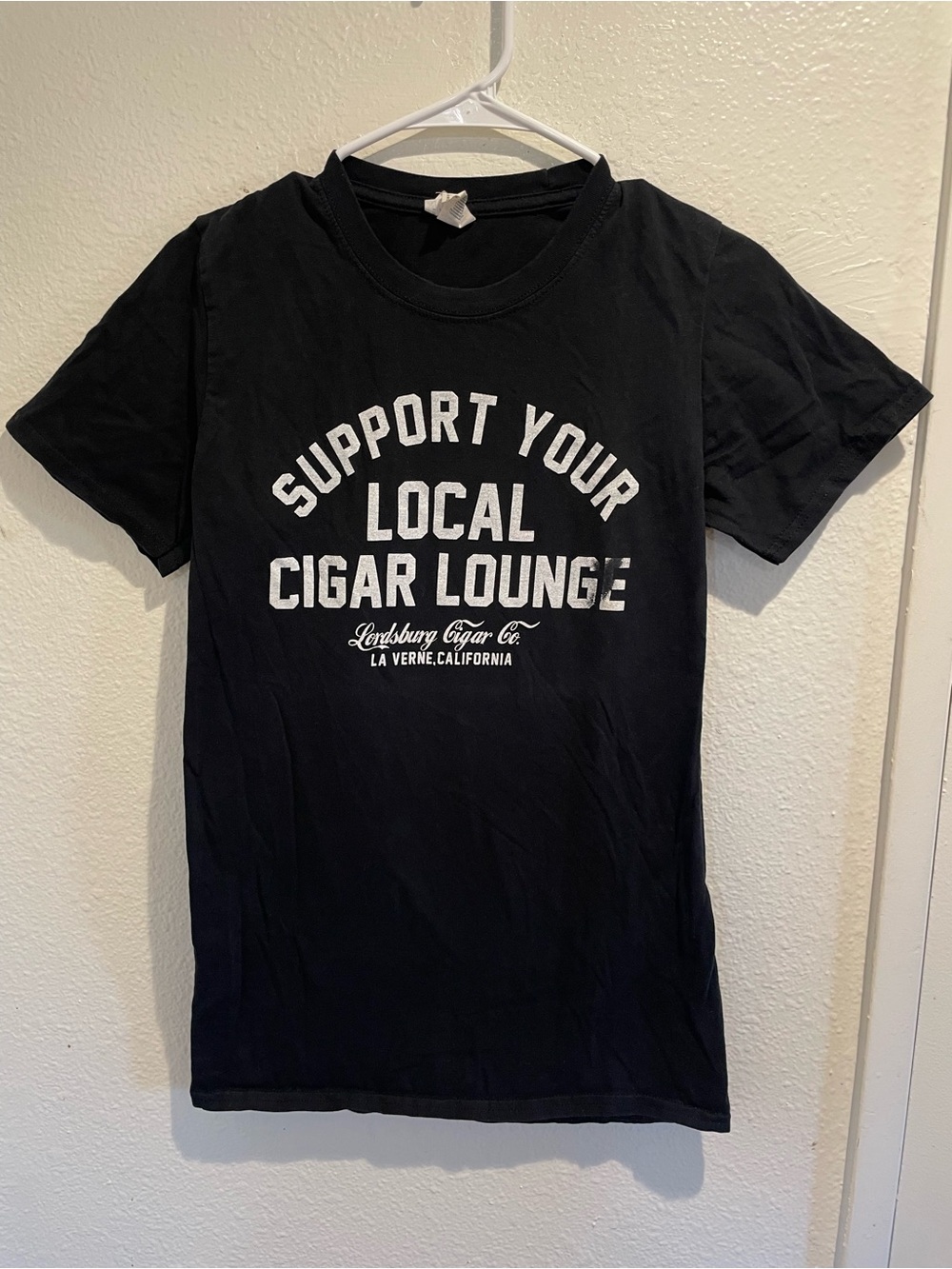 Lordsburg Cigar Co Shirt Mens Small S Black Support Your Local Cigar Lounge Tee